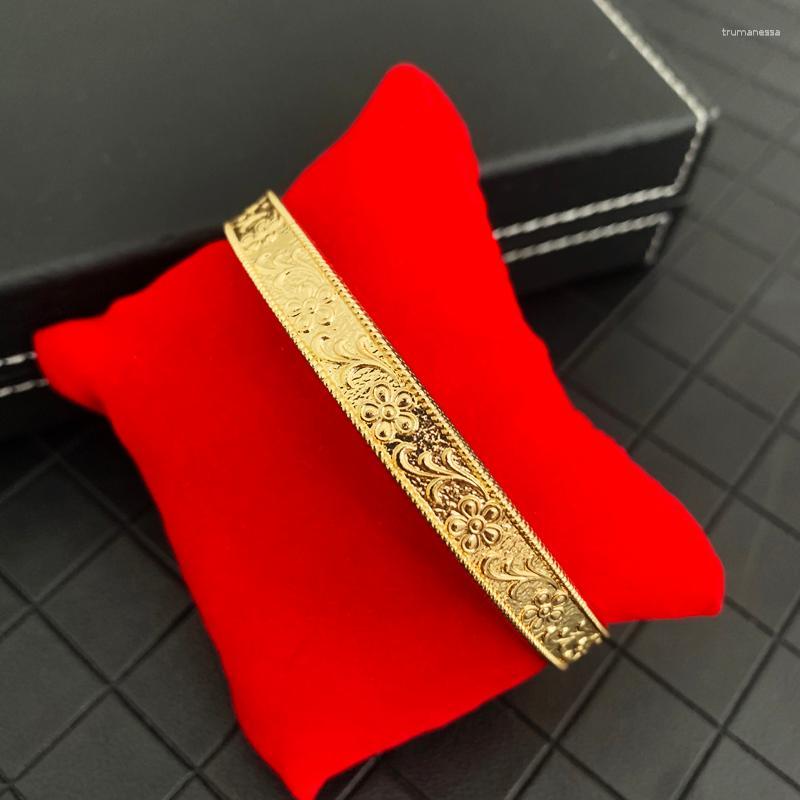 Bangle Gold Bangles Carved Flower Slim Hand Jewelry Luxury Bracelets For Women Bridesmaid Raym22
Bangle Gold Bangles Carved Flower Slim Hand Jewelry Luxury Bracelets For Women Bridesmaid Raym22