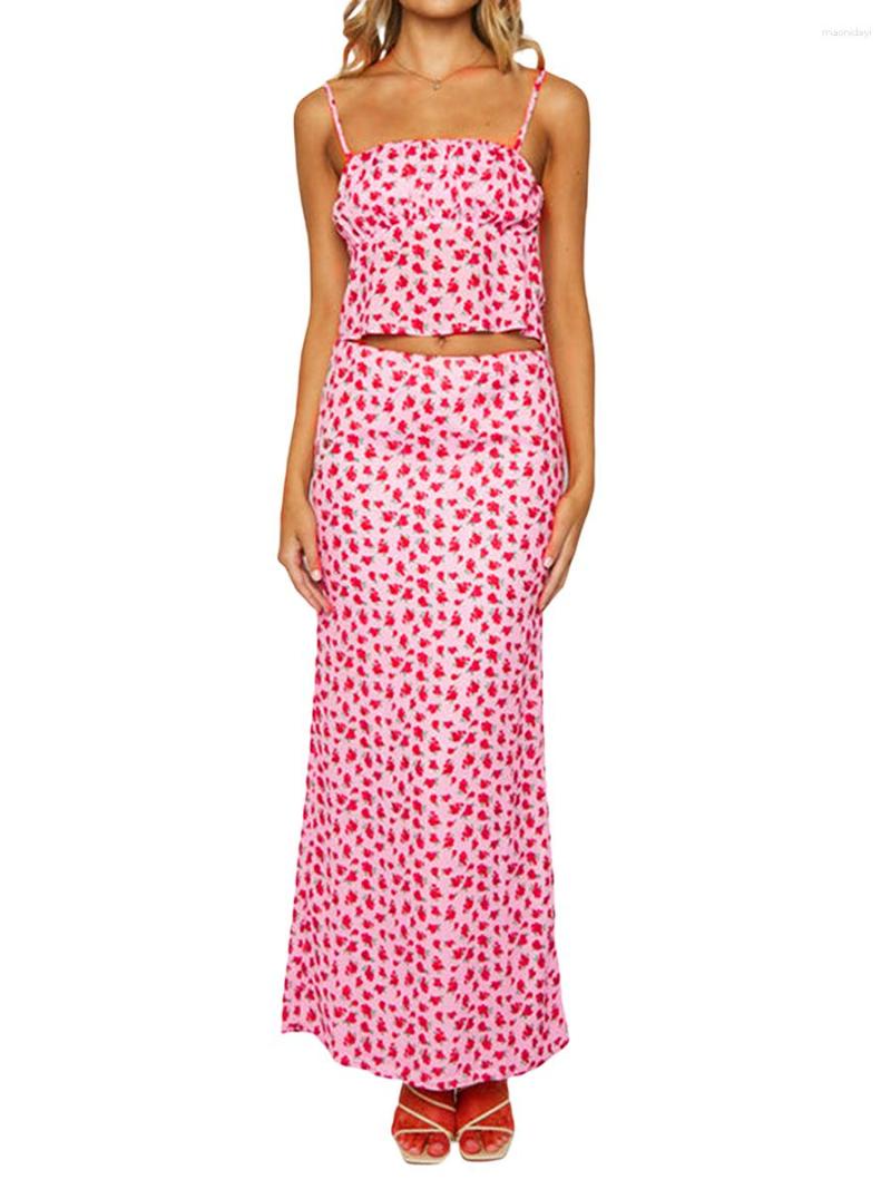Casual Dresses Women 2 Piece Elegant Vacation Outfits Floral Print Ruched Camisole Top Elastic Slit Long Skirt Summer Beach Streetwear, Pink
Casual Dresses Women 2 Piece Elegant Vacation Outfits Floral Print Ruched Camisole Top Elastic Slit Long Skirt Summer Beach Streetwear, Pink