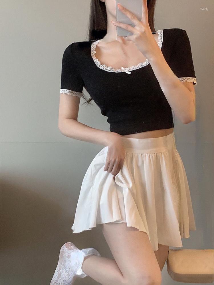Women' T Shirts French Elegant Lace Tees Women Sexy Party Y2K Crop Top Office Lady Casual Outwear Short Sleeve Shirt Korean Fashion Summer, Black
Women' T Shirts French Elegant Lace Tees Women Sexy Party Y2K Crop Top Office Lady Casual Outwear Short Sleeve Shirt Korean Fashion Summer, Black