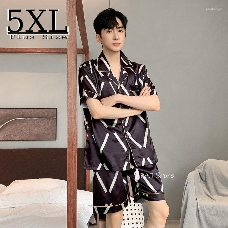 Women's Sleepwear Men Pajama Sets Silk Satin Pijama Turn-down Collar Short Sleeve Spring Nightwear 2 Pieces Homewear L-5XL, B620
Women's Sleepwear Men Pajama Sets Silk Satin Pijama Turn-down Collar Short Sleeve Spring Nightwear 2 Pieces Homewear L-5XL, B620