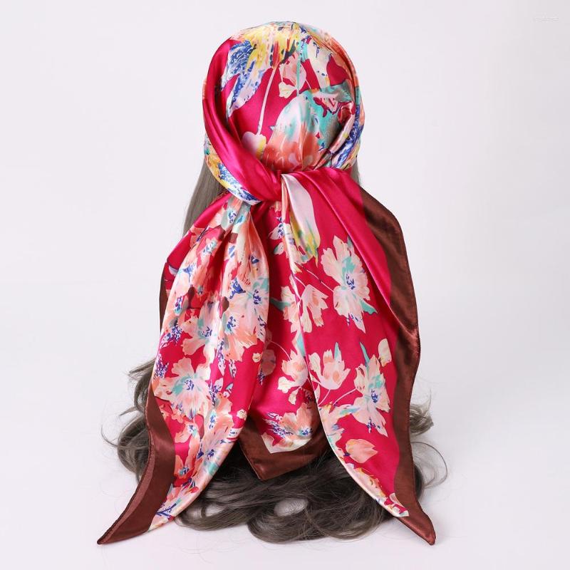 Scarves 90cm Florals Silk Shawl Square Scarf For Women Print Headband Foulard Satin Hijab Hair Bands Neckerchief Female Head Wraps
Scarves 90cm Florals Silk Shawl Square Scarf For Women Print Headband Foulard Satin Hijab Hair Bands Neckerchief Female Head Wraps