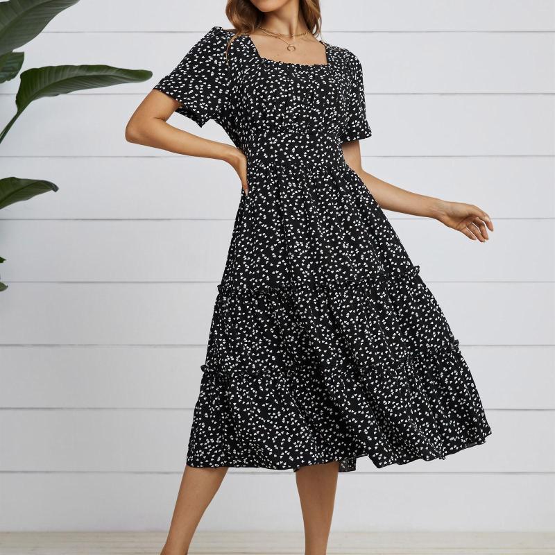 Casual Dresses Summer For Women Plus Size Midi Dress Short Sleeve Heart Print Tunic Flowy Pleated Sexy Beach Sundress Vestido, Black
Casual Dresses Summer For Women Plus Size Midi Dress Short Sleeve Heart Print Tunic Flowy Pleated Sexy Beach Sundress Vestido, Black