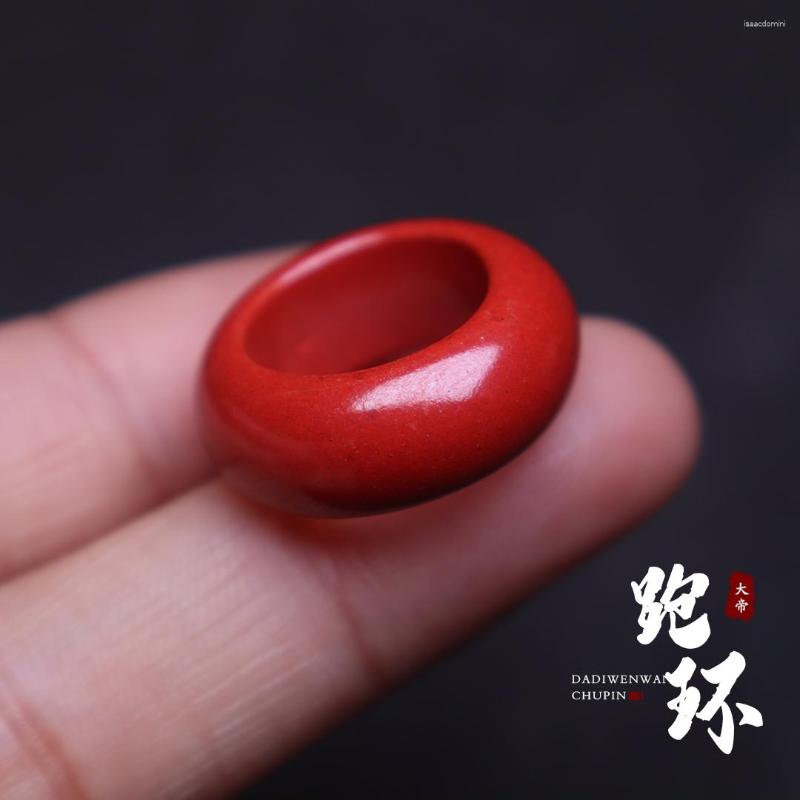 Cluster Rings Natural Real Red Cinnabar Jade Thickening Jewelry Band Ring Stones For Men Jewellery Mens Good Luck Gift
Cluster Rings Natural Real Red Cinnabar Jade Thickening Jewelry Band Ring Stones For Men Jewellery Mens Good Luck Gift