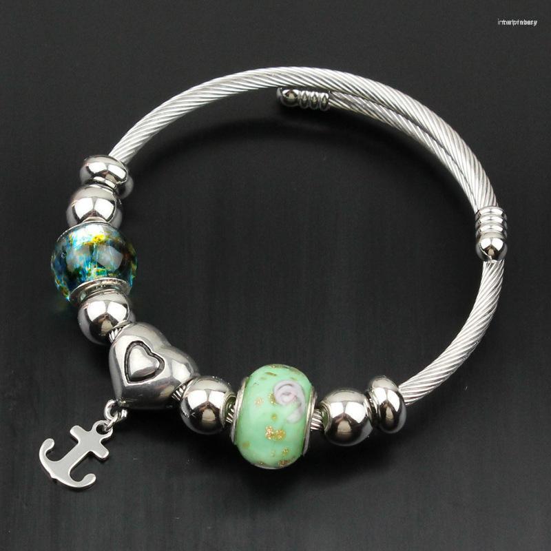 Bangle Factory Direct Supply Female Anchor Metal Titanium Steel Heart-shaped Retro Smeared Custom Stainless Open Bracelet
Bangle Factory Direct Supply Female Anchor Metal Titanium Steel Heart-shaped Retro Smeared Custom Stainless Open Bracelet