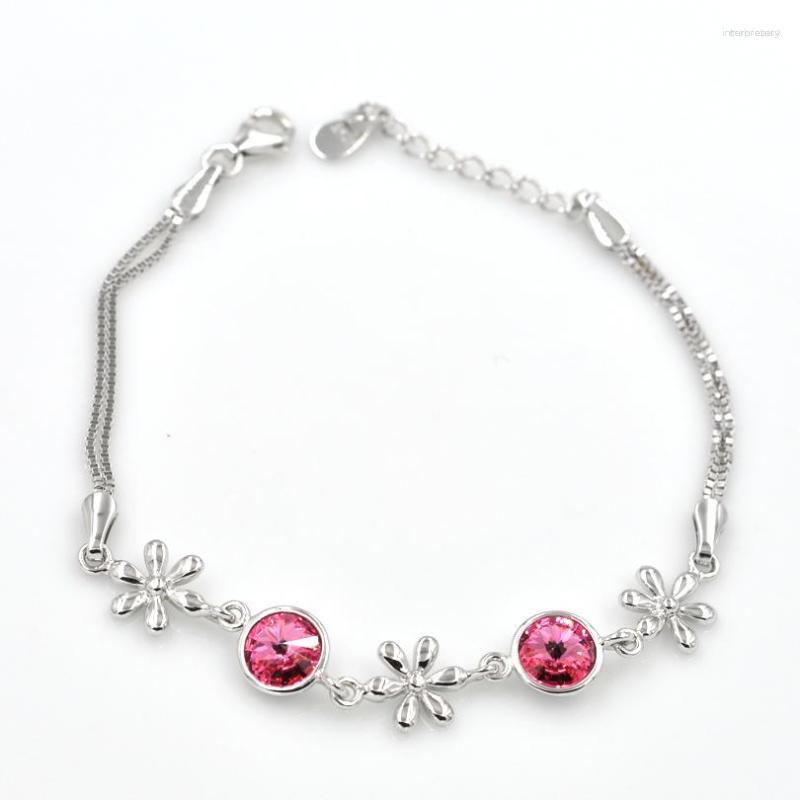 Link Bracelets 2023 Solid 925 Sterling Silver Charm Bracelet Flower With Austria Crystal DIY Charms Fashion Jewelry For Women
Link Bracelets 2023 Solid 925 Sterling Silver Charm Bracelet Flower With Austria Crystal DIY Charms Fashion Jewelry For Women