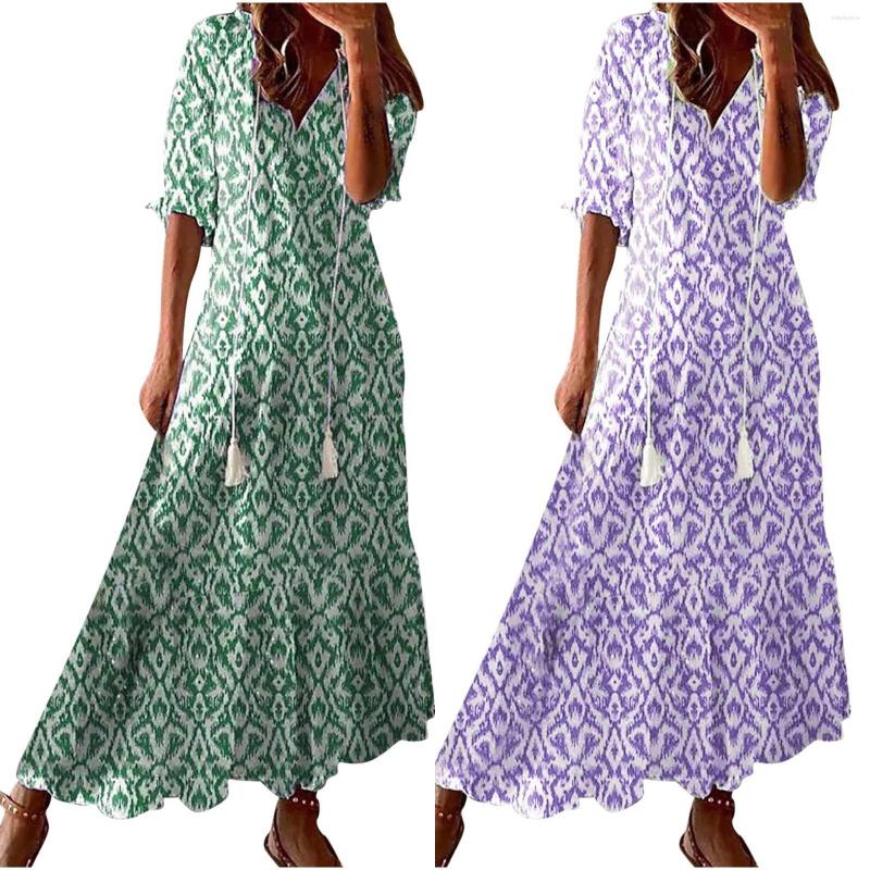 Casual Dresses Women Summer V Neck Half Sleeve Long Dress Fashion Loose Skirt Comfortable Soft Ventilate Elegant Temperament, Purple
Casual Dresses Women Summer V Neck Half Sleeve Long Dress Fashion Loose Skirt Comfortable Soft Ventilate Elegant Temperament, Purple