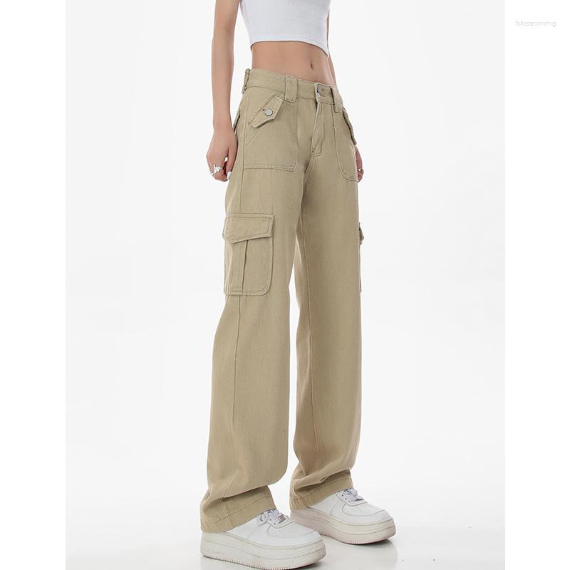 Women' Jeans 2023 Women Bottoms Khaki Vintage Cargo Fashion Pocket High Waist Wide Leg Pants Casual Street Baggy Denim Trouser
Women' Jeans 2023 Women Bottoms Khaki Vintage Cargo Fashion Pocket High Waist Wide Leg Pants Casual Street Baggy Denim Trouser