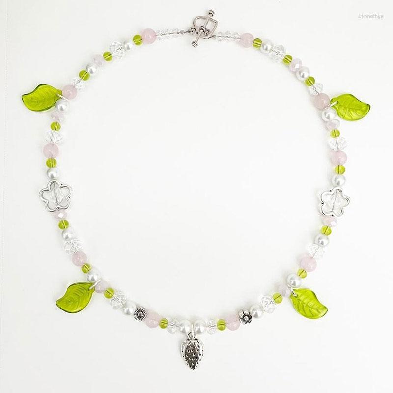 Chains Strawberry Leaf Beaded Necklace Fairytale Copycat Indie Modern Handmade Necklaces
Chains Strawberry Leaf Beaded Necklace Fairytale Copycat Indie Modern Handmade Necklaces