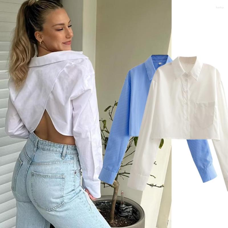 Women' Blouses Withered 2023 Summer High Street Fashion Girls Blouse Striped Back Slit Short Shirt Casual Tops For Women, Blue
Women' Blouses Withered 2023 Summer High Street Fashion Girls Blouse Striped Back Slit Short Shirt Casual Tops For Women, Blue