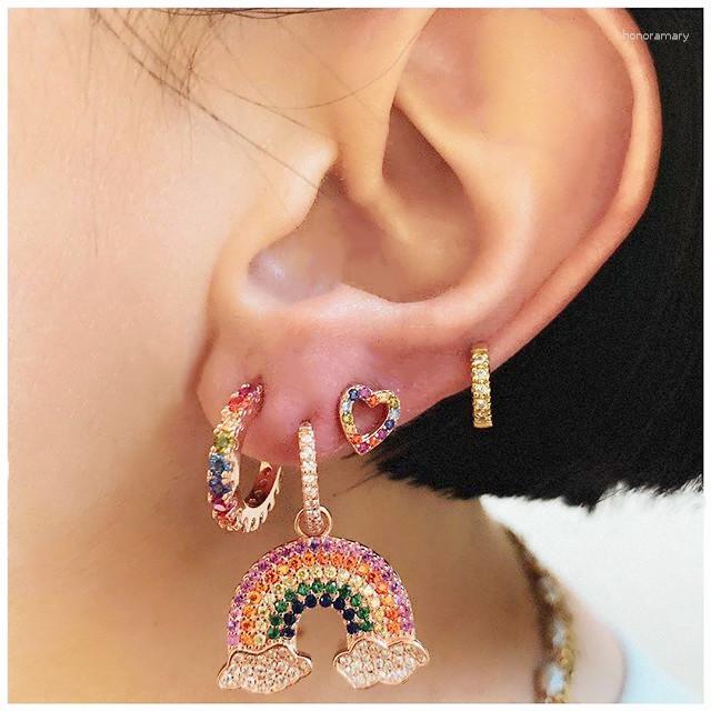 Stud Earrings Rainbow Colorful Cz Paved Hollow Heart Earring For Girlfriend Lover 925 Sterling Silver Minimal Cute Stunning Jewelry
Stud Earrings Rainbow Colorful Cz Paved Hollow Heart Earring For Girlfriend Lover 925 Sterling Silver Minimal Cute Stunning Jewelry