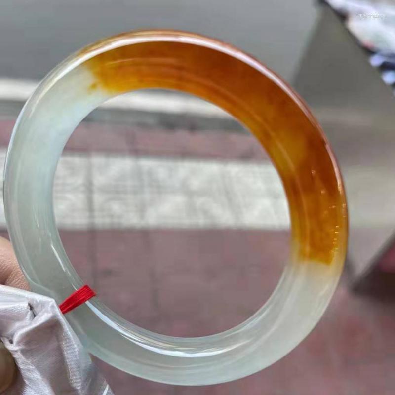 Bangle Send Certificate Grade A Jadeite Women Fine Jewelry Accessories Yellow Myanmar Certified Jade Stone Round Bangles
Bangle Send Certificate Grade A Jadeite Women Fine Jewelry Accessories Yellow Myanmar Certified Jade Stone Round Bangles