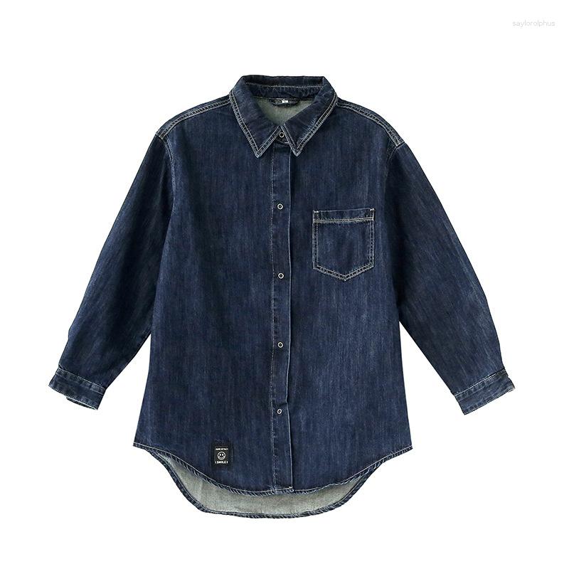 Women' Blouses High Quality Retro Denim Shirt For Women' Design Sense Niche Top 2023 Autumn Long-sleeved Casual Coat K1076, Blue
Women' Blouses High Quality Retro Denim Shirt For Women' Design Sense Niche Top 2023 Autumn Long-sleeved Casual Coat K1076, Blue