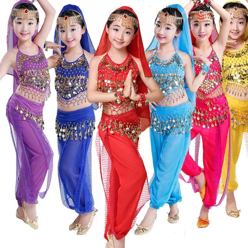 Stage Wear Congme 5pcs Set Belly Dance Costumes For Kids Girls Oriental Performance Clothing India Clothes, Blue
Stage Wear Congme 5pcs Set Belly Dance Costumes For Kids Girls Oriental Performance Clothing India Clothes, Blue