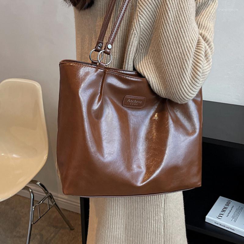 Evening Bags Female Oil Wax Leather Shoulder Bag Large Stylish Tote 2023 Simple Brand Designer Handbags Women Capacity Shopping, Black
Evening Bags Female Oil Wax Leather Shoulder Bag Large Stylish Tote 2023 Simple Brand Designer Handbags Women Capacity Shopping, Black