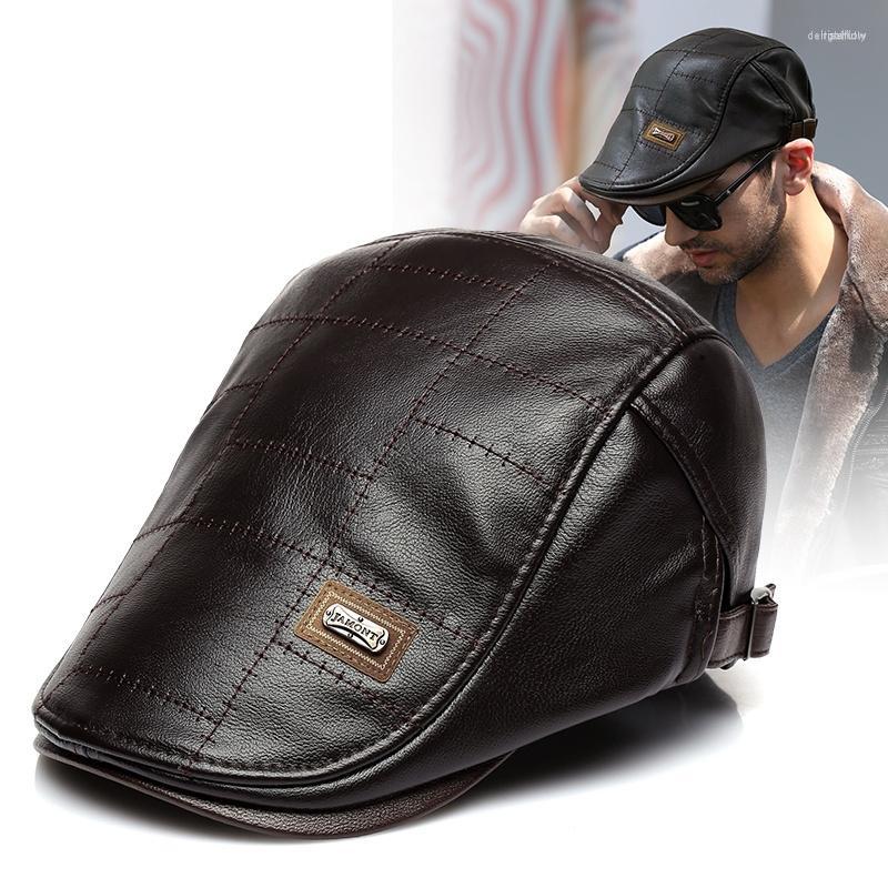 Berets Men Fashion Retro PU Leather Beret Hats Autumn Winter Adjustable Hat Middle-aged Men's Visor Warm Flat Peaked Cap, Black
Berets Men Fashion Retro PU Leather Beret Hats Autumn Winter Adjustable Hat Middle-aged Men's Visor Warm Flat Peaked Cap, Black