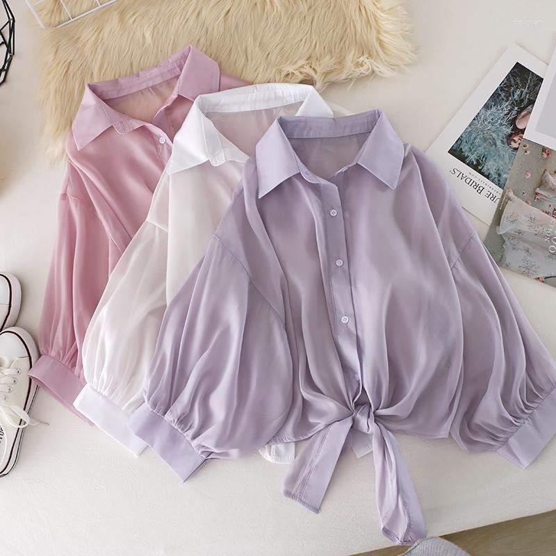 Women's Blouses 2023 Summer Women Batwing Lantern Sleeve Bandage Strap Chiffon Basic Shirt Lady Sexy Short Thin Cardigan Button Chic Blouse, Women blouse shirt
Women's Blouses 2023 Summer Women Batwing Lantern Sleeve Bandage Strap Chiffon Basic Shirt Lady Sexy Short Thin Cardigan Button Chic Blouse, Women blouse shirt