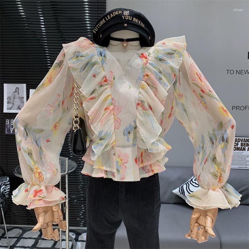Women' Blouses Summer Bohemian Holiday Beach Shirt Elegant And Sweet Floral Printed Short Top Fashion Casual V-neck Wide Ruffle, Mixed color
Women' Blouses Summer Bohemian Holiday Beach Shirt Elegant And Sweet Floral Printed Short Top Fashion Casual V-neck Wide Ruffle, Mixed color