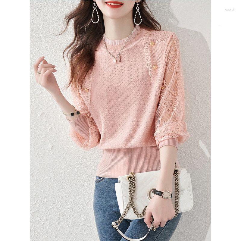 Women's Sweaters Spring Autumn O-neck Knitted Pullovers Hollow Out Bottoming Female Jumper Long Sleeve Sweater 2023 Casual Pink Blouse A13
Women's Sweaters Spring Autumn O-neck Knitted Pullovers Hollow Out Bottoming Female Jumper Long Sleeve Sweater 2023 Casual Pink Blouse A13