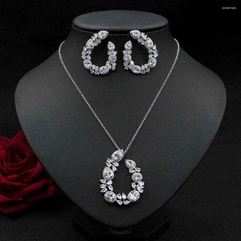 Necklace Earrings Set Fashion Multicolor CZ Water Drop Ladies Big Flower Earring And For Women Bridal Party Accessories N-219, Picture shown
Necklace Earrings Set Fashion Multicolor CZ Water Drop Ladies Big Flower Earring And For Women Bridal Party Accessories N-219, Picture shown