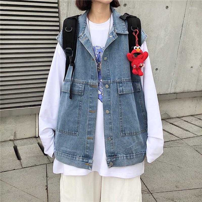 Women's Vests Spring Summer Denim Vest Women's Short Korean Version Loose And Versatile Large Pocket Sleeveless Jacket Waistcoat Q250, Blue
Women's Vests Spring Summer Denim Vest Women's Short Korean Version Loose And Versatile Large Pocket Sleeveless Jacket Waistcoat Q250, Blue