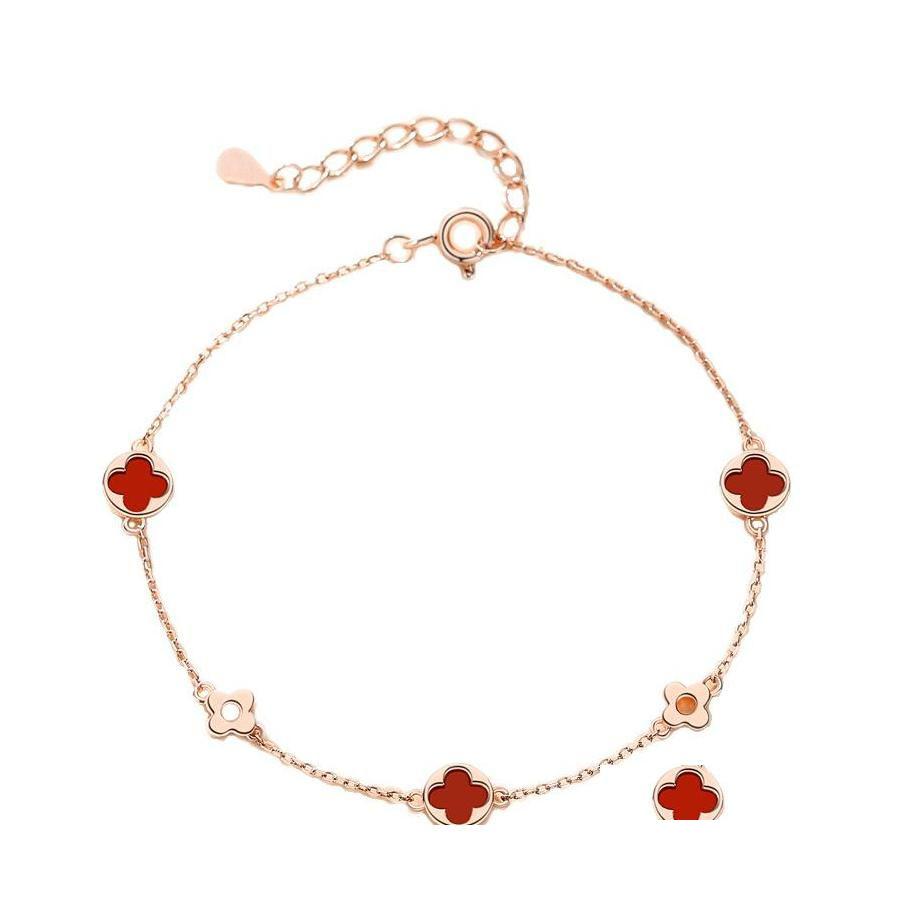 Charm Bracelets Adjustable Fourleaf Clover Flower Bracelet For Women Girls Wholesaler Drop Delivery Jewelry Otnbs Dro Dlk
Charm Bracelets Adjustable Fourleaf Clover Flower Bracelet For Women Girls Wholesaler Drop Delivery Jewelry Otnbs Dro Dlk