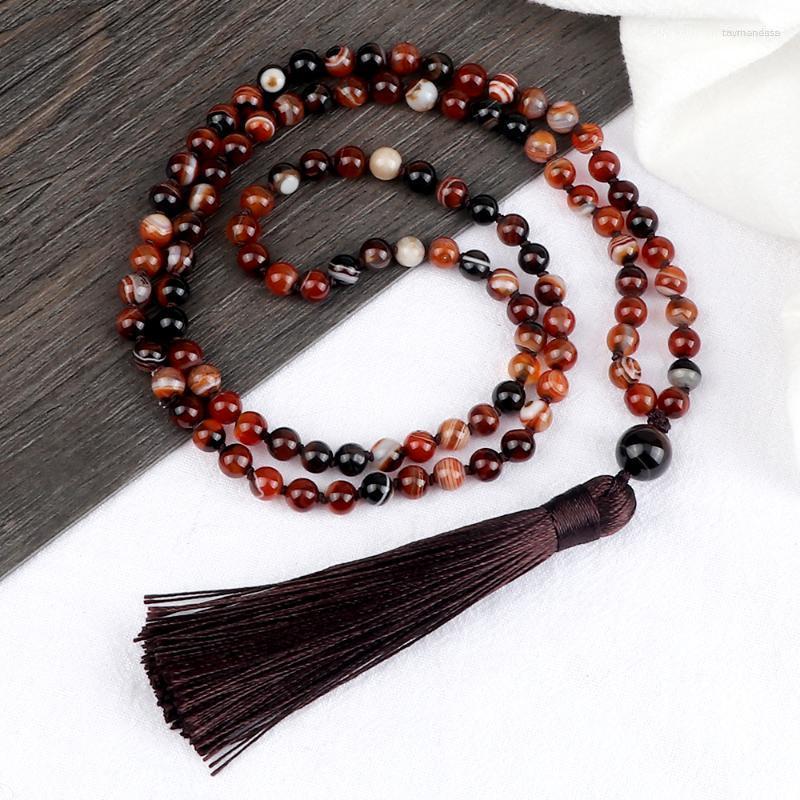 Strand Beaded Strands Tibetain 6MM Red Striped Agate Bracelet High Quality 108 Onyx Beads Tassel Pendant Necklace Jewelry Gift For Friend
Strand Beaded Strands Tibetain 6MM Red Striped Agate Bracelet High Quality 108 Onyx Beads Tassel Pendant Necklace Jewelry Gift For Friend