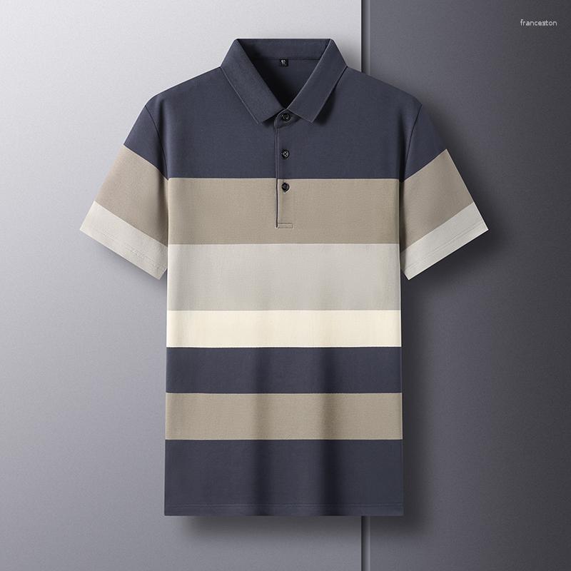 Men's Polos Casual Men's Shirts Polo Shirt High End Summer Fashion High-quality Short Sleeve Striped Business Lapel Cotton Tops Tees, Blue
Men's Polos Casual Men's Shirts Polo Shirt High End Summer Fashion High-quality Short Sleeve Striped Business Lapel Cotton Tops Tees, Blue