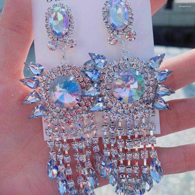 Dangle Earrings Bohemia Crystal Big Round AB Stone Sun Flower Geometric Drop Jewelry For Women Luxury Rhinestone Tassel
Dangle Earrings Bohemia Crystal Big Round AB Stone Sun Flower Geometric Drop Jewelry For Women Luxury Rhinestone Tassel