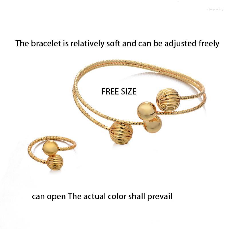 Bangle 4Pcs/lot Dubai France Luxury Female Bead Gold Color Bangles For Women Bride Wedding Bracelet Bijoux Africaine Jewelry Melv22
Bangle 4Pcs/lot Dubai France Luxury Female Bead Gold Color Bangles For Women Bride Wedding Bracelet Bijoux Africaine Jewelry Melv22