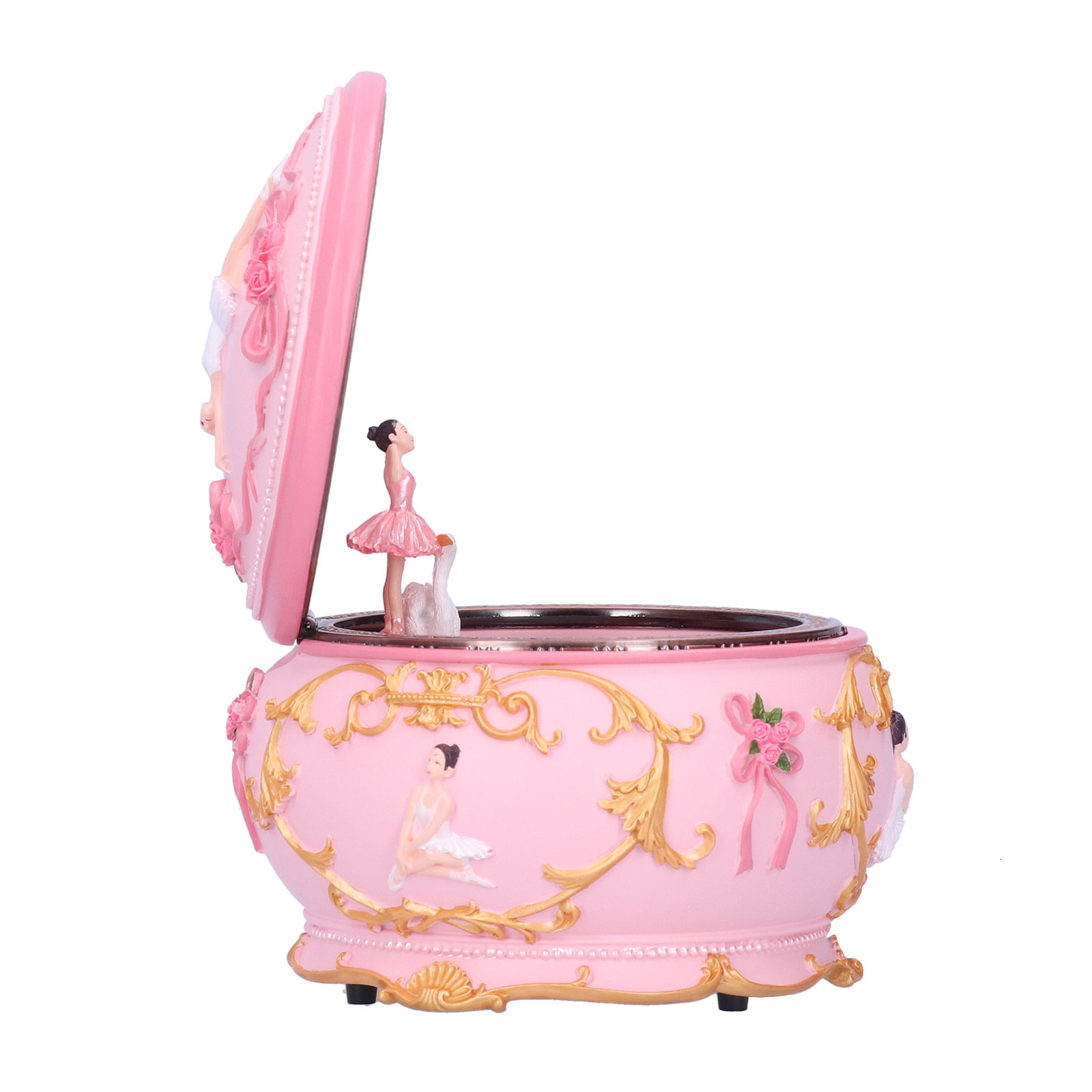 Novelty Items Resin Music Box Ballerina Figurine Swan Lake/Castle in the Sky Musical Box Home Decoration Birthday Gift 230621