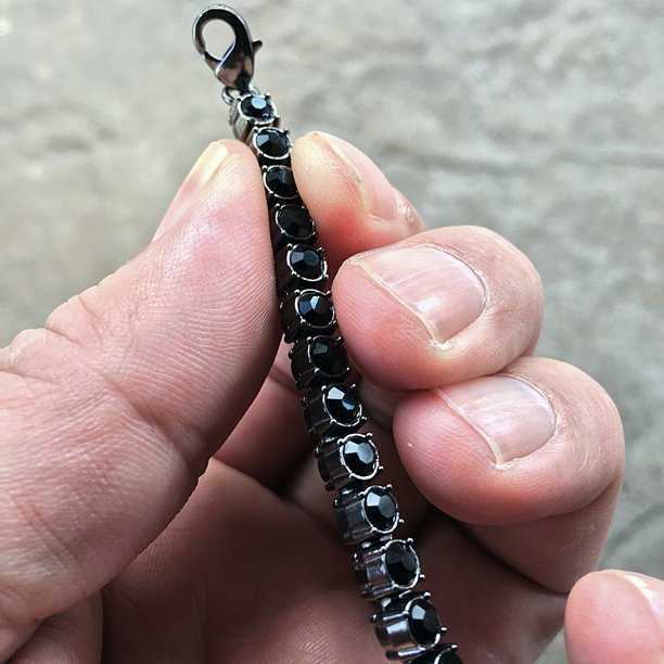 Hip Hop Jewelry Custom Whole Black Real Gold Sterling Silver Mossinate5mm Necklace Locket Chains For Necklaces