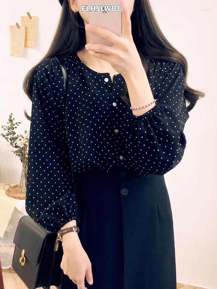 Women' Blouses 2023 Spring Summer Design Tops Women Korea Japanese Preppy Style Girls Black Polka Dot Button Shirts 5197
Women' Blouses 2023 Spring Summer Design Tops Women Korea Japanese Preppy Style Girls Black Polka Dot Button Shirts 5197