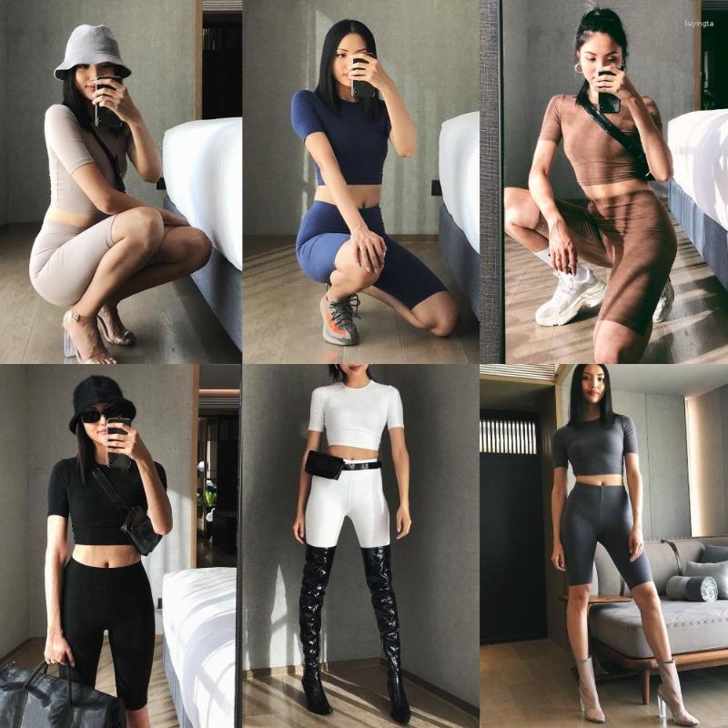 Women's Tracksuits Solid Color Women Two Piece Outfits Short Sleeve Crop Top And Biker Shorts 2 Set Streetwear Tracksuit Female Matching, Gray
Women's Tracksuits Solid Color Women Two Piece Outfits Short Sleeve Crop Top And Biker Shorts 2 Set Streetwear Tracksuit Female Matching, Gray