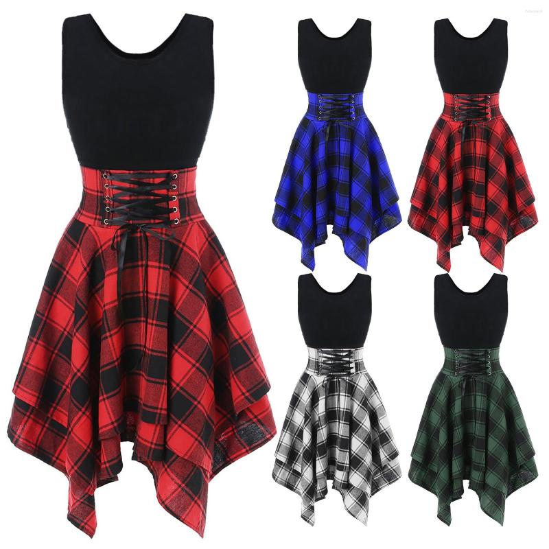 Casual Dresses Elegant Lace Up Party Women Summer Preppy Cross Plaid Mini Holiday Dress For Woman Gothic Clothing Sundress Vestidos, Green
Casual Dresses Elegant Lace Up Party Women Summer Preppy Cross Plaid Mini Holiday Dress For Woman Gothic Clothing Sundress Vestidos, Green