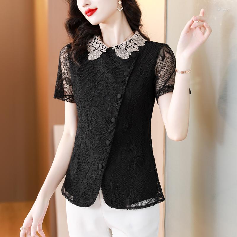 Women's Blouses S- Summer Women Lace Shirt Patchwork Short Sleeved Crochet Tops Hollow Out Embroidery Blouse Blusa, Short sleeve black
Women's Blouses S- Summer Women Lace Shirt Patchwork Short Sleeved Crochet Tops Hollow Out Embroidery Blouse Blusa, Short sleeve black