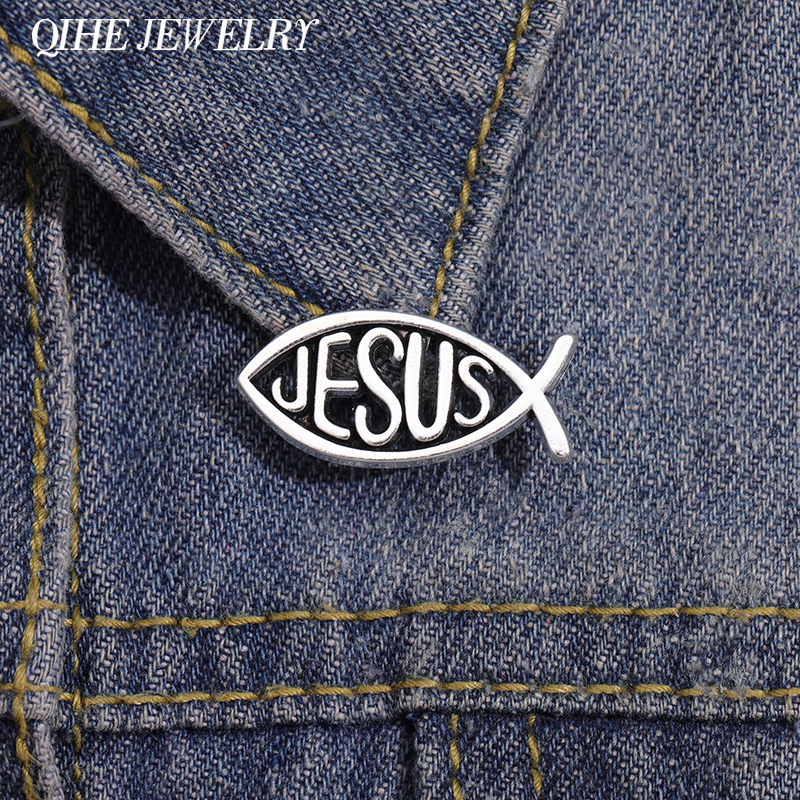 Animal Jesus Fish Enamel Pins Lapel Brooch Sweater Shirt Accessories Gifts Silver Color Cartoon Women Kids Jewelry Friends
Animal Jesus Fish Enamel Pins Lapel Brooch Sweater Shirt Accessories Gifts Silver Color Cartoon Women Kids Jewelry Friends