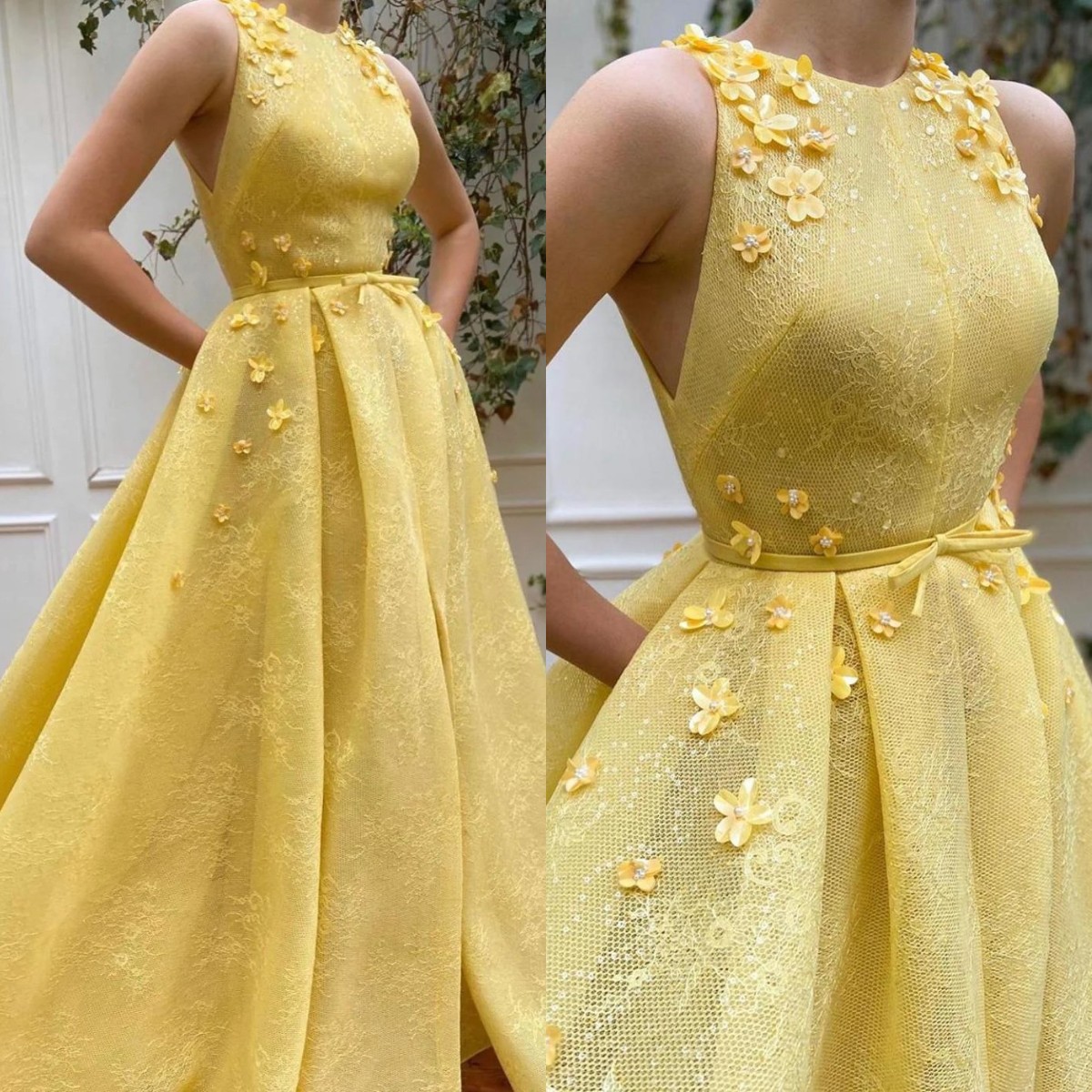 Fashion Yellow Prom Dresses Appliques Jewel Neck Evening Gowns Ruched Lace Formal Red Carpet Long Special Occasion Party dress, Same as picture
Fashion Yellow Prom Dresses Appliques Jewel Neck Evening Gowns Ruched Lace Formal Red Carpet Long Special Occasion Party dress, Same as picture