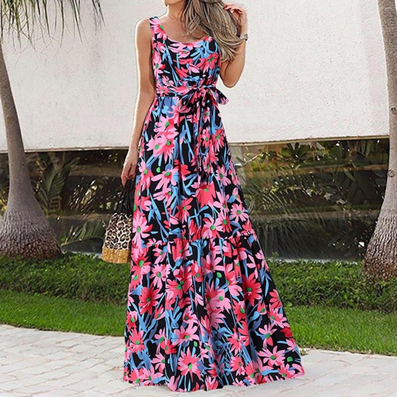 Casual Dresses Summer Boho Dress Women Vintage Sleeveless Pleated Floral Print Maxi Elegant Lace-up Long Bohemian Beach, Pink
Casual Dresses Summer Boho Dress Women Vintage Sleeveless Pleated Floral Print Maxi Elegant Lace-up Long Bohemian Beach, Pink