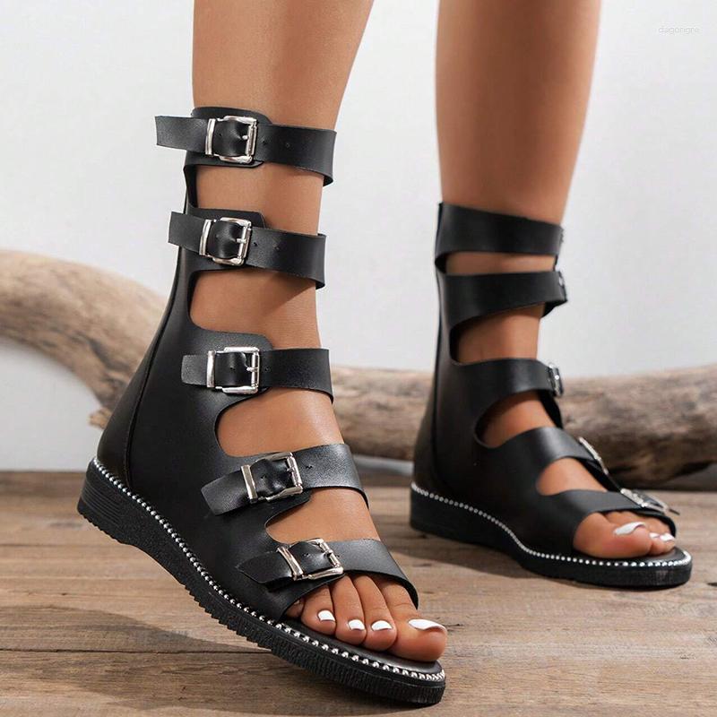 Sandals 2023 Fashion Buckle Design Women Summer Round Flats Heel Back Strap Peep Toe Beach Casual Shoes Ladies, Black
Sandals 2023 Fashion Buckle Design Women Summer Round Flats Heel Back Strap Peep Toe Beach Casual Shoes Ladies, Black