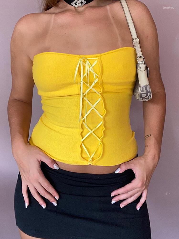 Women' Tanks Women Casual Sleeveless Backless Camis Sexy Crop Tops Female Club Outfits Streetwear 2023 Summer Yellow Tube Top Camisole
Women' Tanks Women Casual Sleeveless Backless Camis Sexy Crop Tops Female Club Outfits Streetwear 2023 Summer Yellow Tube Top Camisole