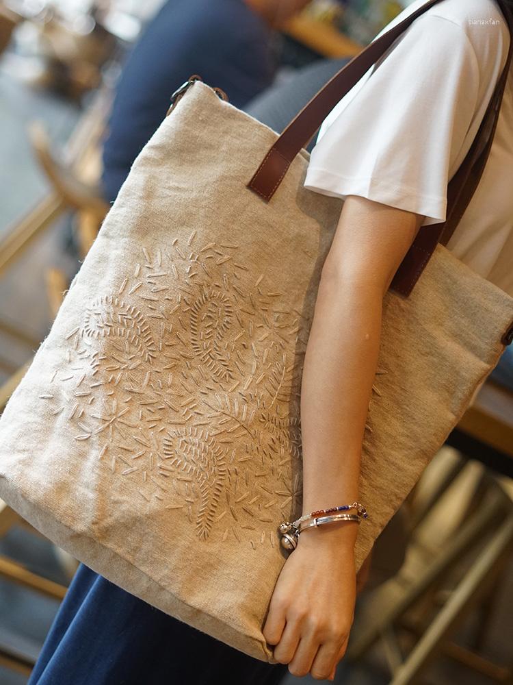 Evening Bags Soft Cotton And Linen Canvas Literary Women Single-shoulder Bag Retro Girls Tote Embroidery Design Travel Crossbody, Beige
Evening Bags Soft Cotton And Linen Canvas Literary Women Single-shoulder Bag Retro Girls Tote Embroidery Design Travel Crossbody, Beige