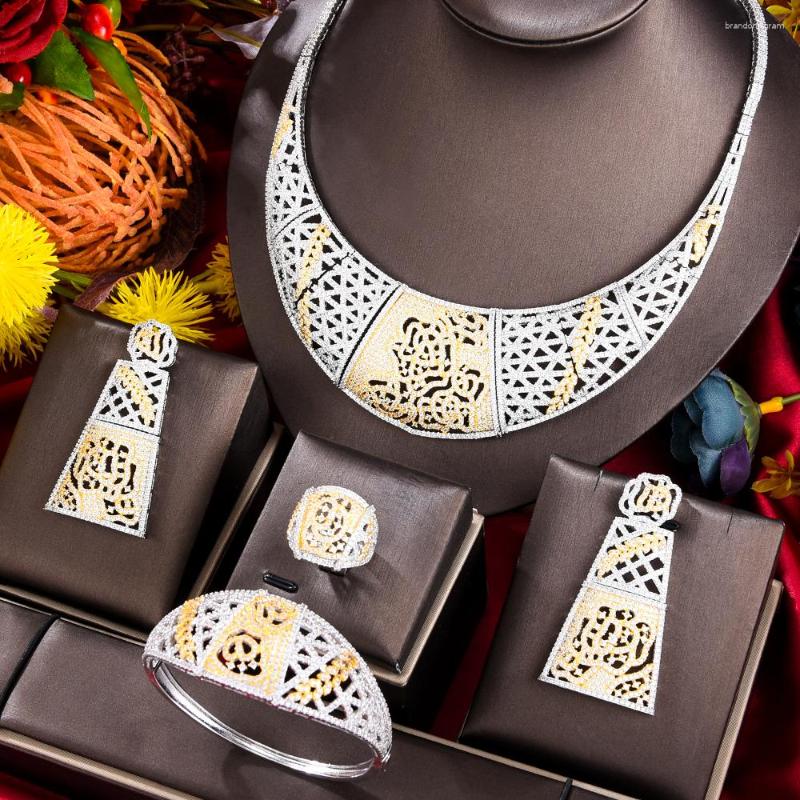 Necklace Earrings Set Missvikki Luxury Trendy Bracelet Ring For Women Shiny Cubic Zircon Bridal Wedding Engagement, Picture shown
Necklace Earrings Set Missvikki Luxury Trendy Bracelet Ring For Women Shiny Cubic Zircon Bridal Wedding Engagement, Picture shown