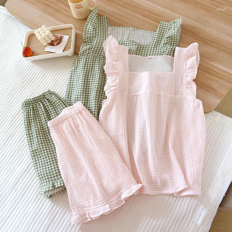 Women's Sleepwear Elegant Women Plaid Pajama Pijamas Suit 2PCS Shirt&Shorts Pyjama Set Casual Ladies Cotton Nightwear Sweet Home Wear, Pink
Women's Sleepwear Elegant Women Plaid Pajama Pijamas Suit 2PCS Shirt&Shorts Pyjama Set Casual Ladies Cotton Nightwear Sweet Home Wear, Pink