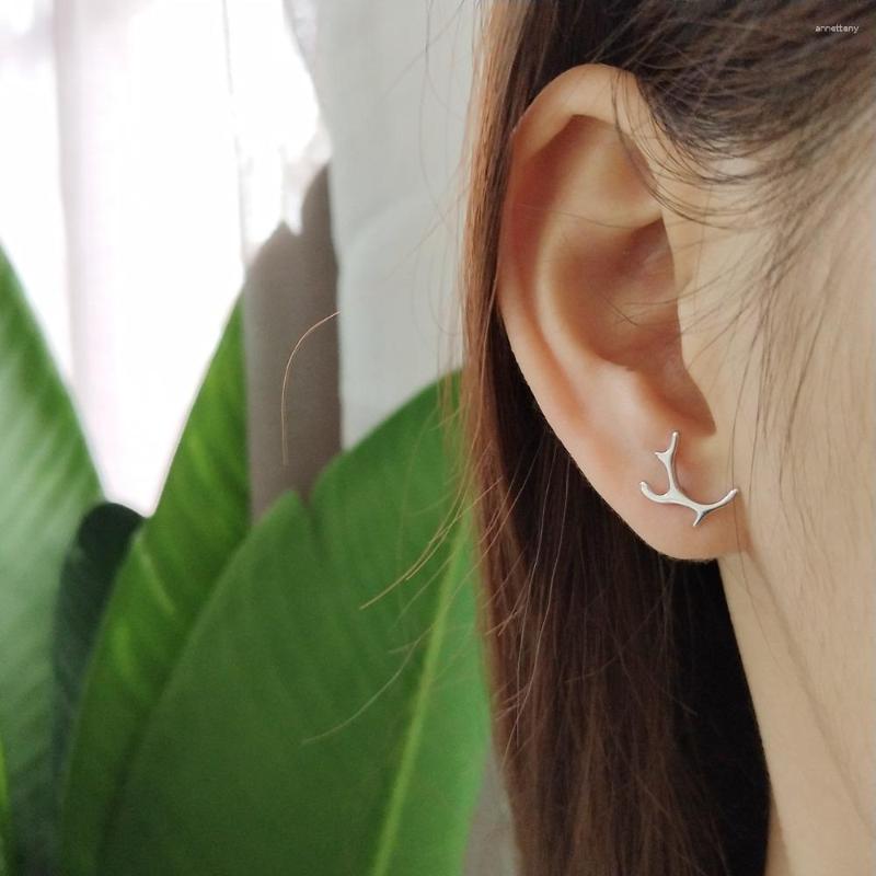 Stud Earrings Lady's Minimalist Authentic 925 Sterling Silver Deer Horn FINE JEWELRY E481
Stud Earrings Lady's Minimalist Authentic 925 Sterling Silver Deer Horn FINE JEWELRY E481