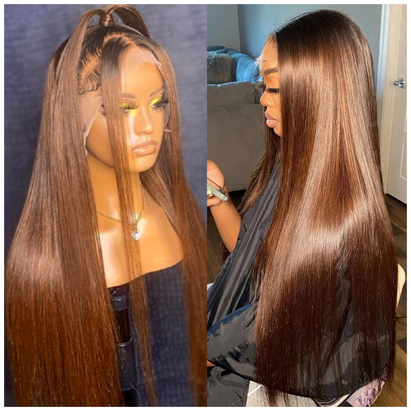 Brown Straight 13x4 Lace Front Human Wigs Chocolate Brown 360 HD Full Lace Frontal Wig Colored Lace Front Wigs For Black Women
Brown Straight 13x4 Lace Front Human Wigs Chocolate Brown 360 HD Full Lace Frontal Wig Colored Lace Front Wigs For Black Women