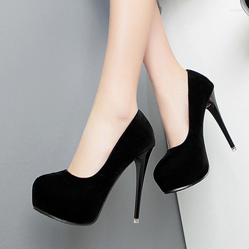 Dress Shoes Women Pumps Flock Slip On 12CM Thin Heels High Round Toe Waterproof Shallow Zapatos De Mujer Size 35-42, Black 12cm
Dress Shoes Women Pumps Flock Slip On 12CM Thin Heels High Round Toe Waterproof Shallow Zapatos De Mujer Size 35-42, Black 12cm