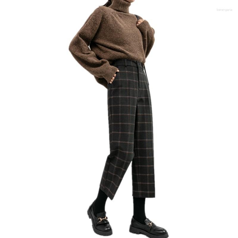 Women's Pants 2023 Woolen Plaid Thickened Autumn And Winter High Waist Wide Leg Loose Straight Boots Women, Nine points
Women's Pants 2023 Woolen Plaid Thickened Autumn And Winter High Waist Wide Leg Loose Straight Boots Women, Nine points