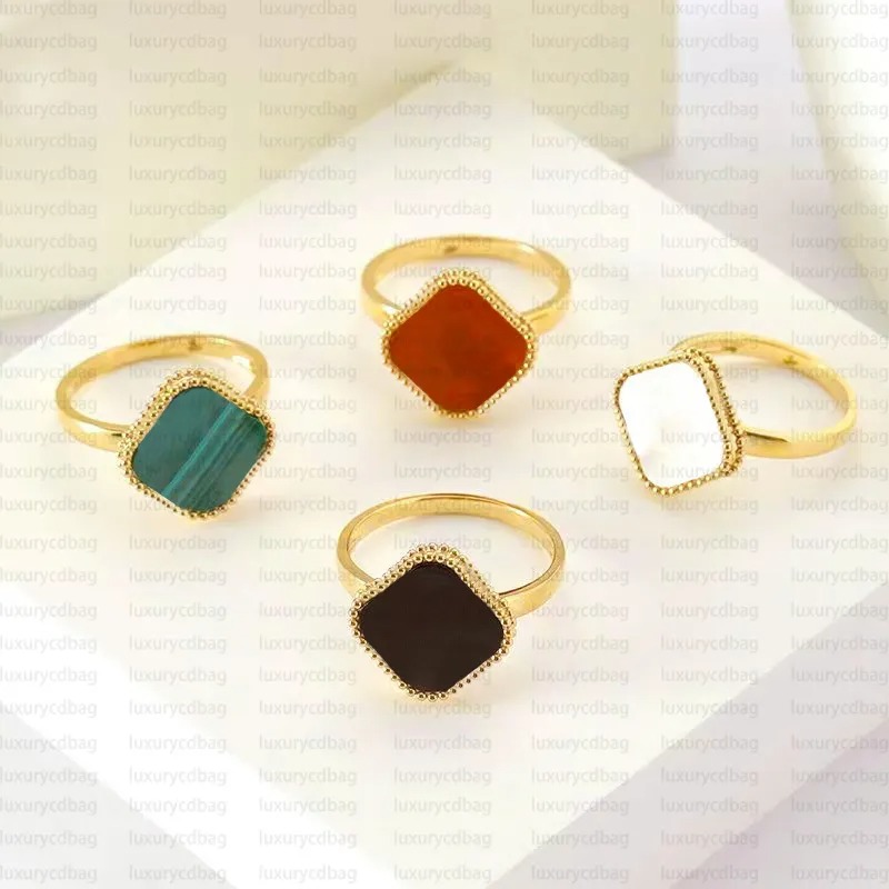 Vintage Classic Solitaire Ring 4/Four Leaf Clover Ring Mother Of Pearl 18K Gold Plated Van Ring Ladies Girls Lucky Valentine's Day High Quality designer Jewelry Gift
Vintage Classic Solitaire Ring 4/Four Leaf Clover Ring Mother Of Pearl 18K Gold Plated Van Ring Ladies Girls Lucky Valentine's Day High Quality designer Jewelry Gift