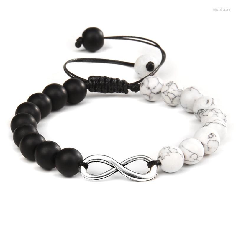 Strand Fashion Endless Love Infinity Chain Charm Bracelets For Women Men Black White Beaded Bracelet Adjustable Friend Jewelry
Strand Fashion Endless Love Infinity Chain Charm Bracelets For Women Men Black White Beaded Bracelet Adjustable Friend Jewelry