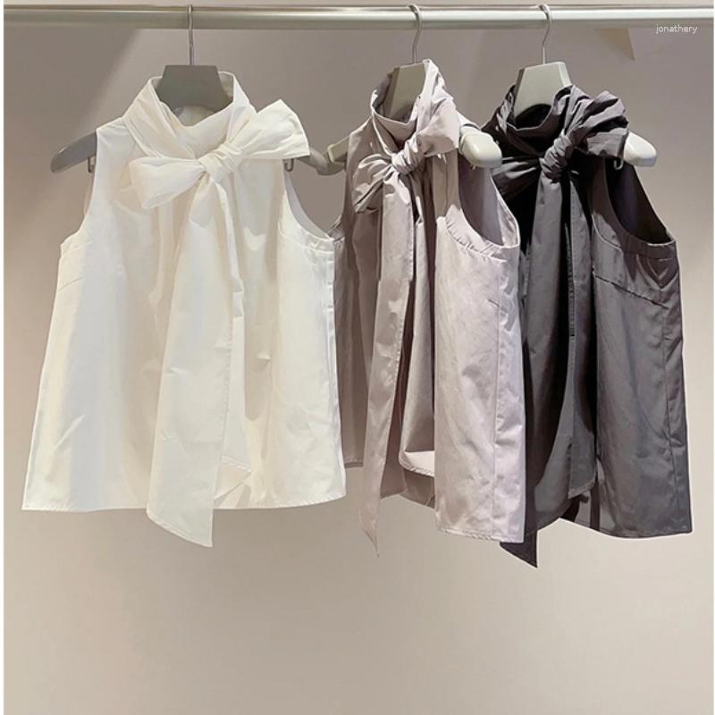 Women's Blouses Kuzuwata Fashion Bow Tie Sleeveless Shirt Japanese Solid Color Stand Collar Women 2023 Summer Strap Sweet Chemise Femme, White
Women's Blouses Kuzuwata Fashion Bow Tie Sleeveless Shirt Japanese Solid Color Stand Collar Women 2023 Summer Strap Sweet Chemise Femme, White